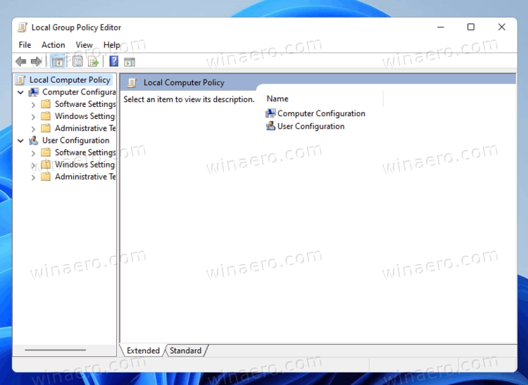 Windows 11 Open Local Group Policy Editor
