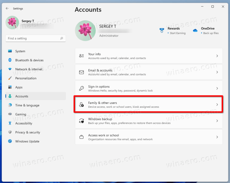 Windows 11 Settings Accounts Family And Other People