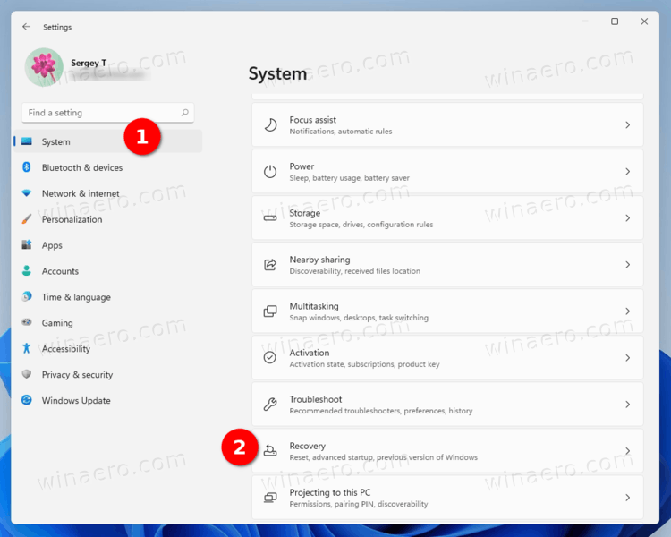 Windows 11 Settings System Recovery