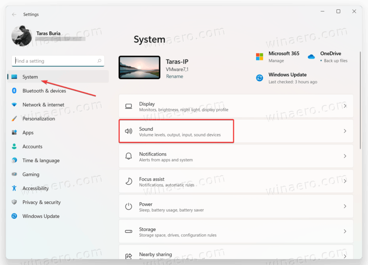 Windows 11 Settings System Sound