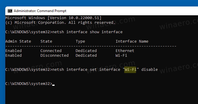 Windows 11 Disable Network Connection In Command Prompt