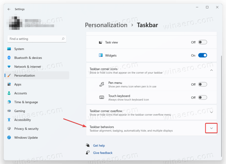 Windows 11 Taskbar Behaviors In Settings