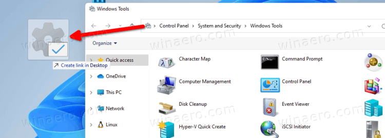 Create Windows Tools Shortcut