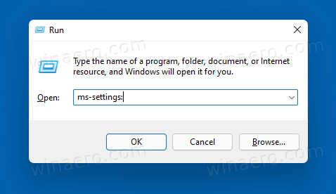 ms-settings: Command