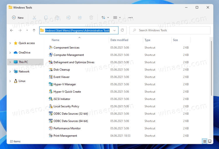 Open Windows Tools From File Explorer