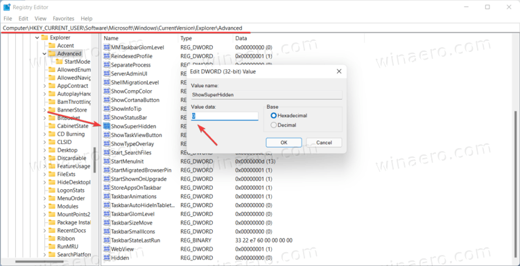 Show Protected Files In Registry