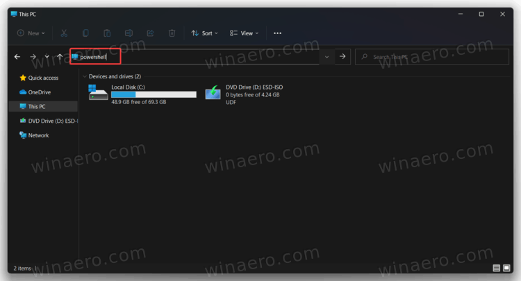 Open PowerShell In Windows 11 From Explorer Address Bar