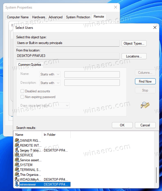 Windows 11 Add RDP User