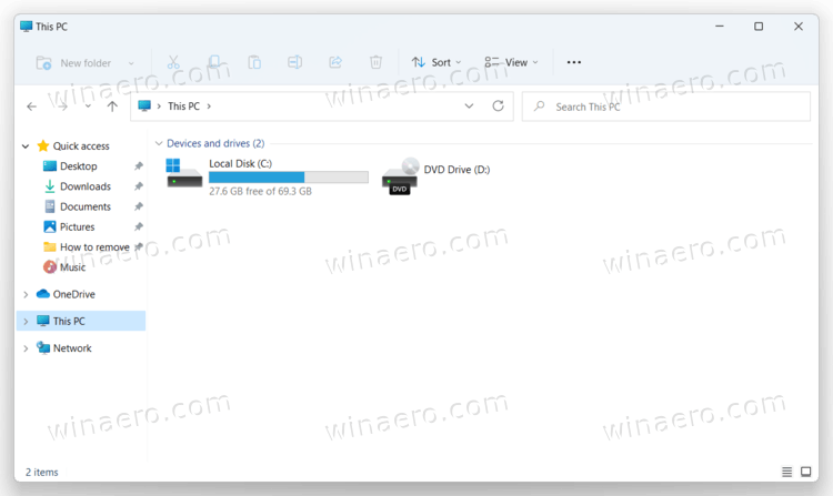 hider 2 files on non local drives