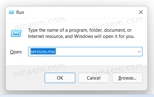 Windows 11 Run Open Services