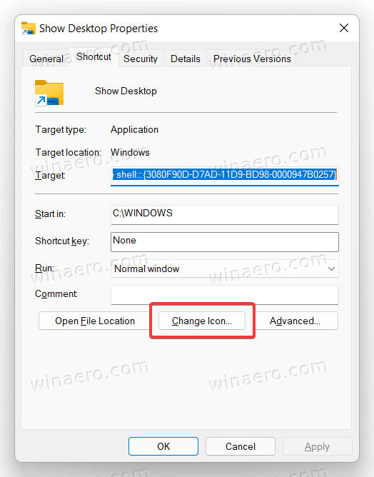Windows 11 Show Desktop Shortcut Icon