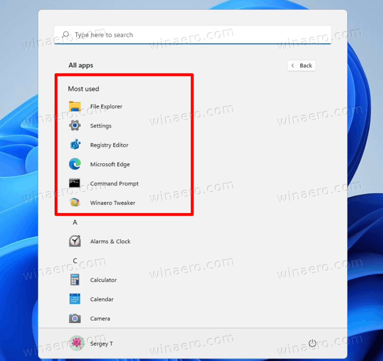 Hide Or Show Most Used Apps In Windows 11 Start Menu - Photos