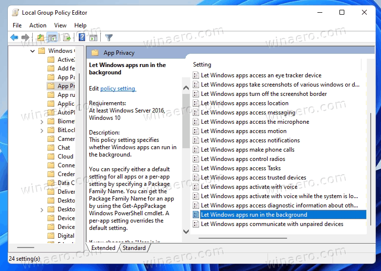 Windows 11 Let Apps Run In The Background Group Policy