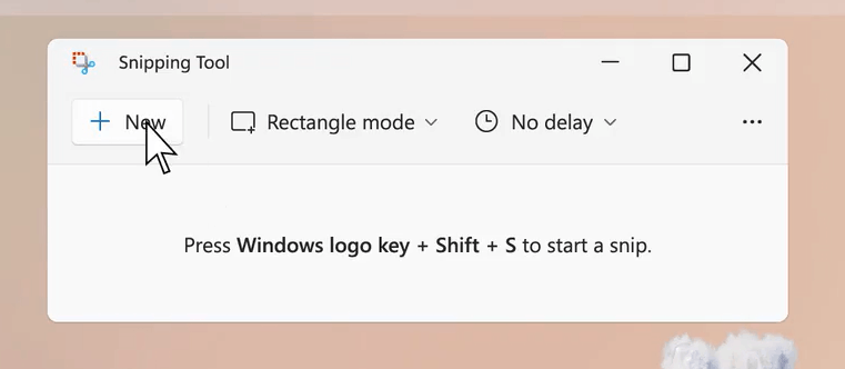 Windows 11 New Snipping Tool