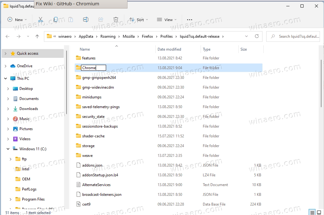 Firefox Rename Folder To Chrome To Disable Proton