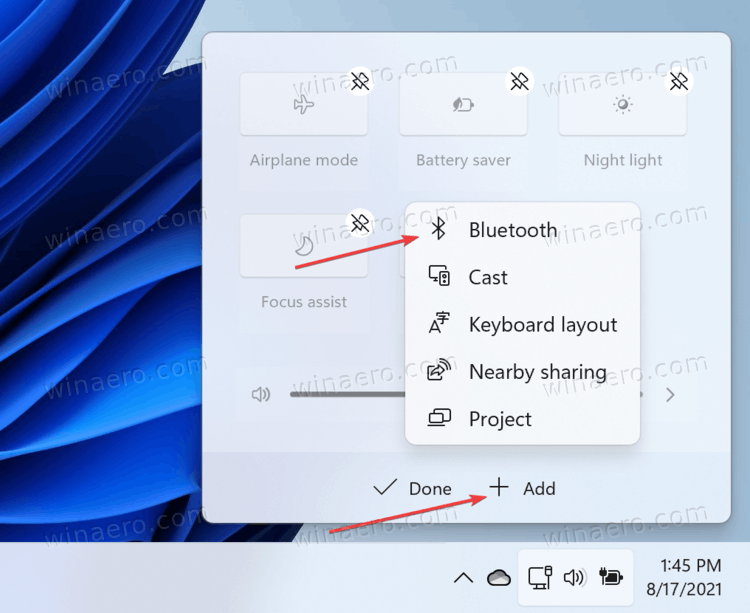 Add The Bluetooth Icon To Quick Settings