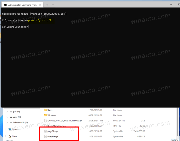Delete The Hibernation File In Windows 11