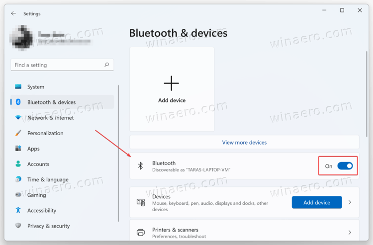 Enable Or Disable Bluetooth In Windows 11 Using Settings