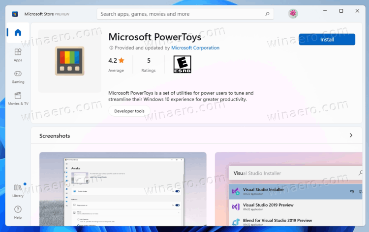 Microsoft PowerToys In Store