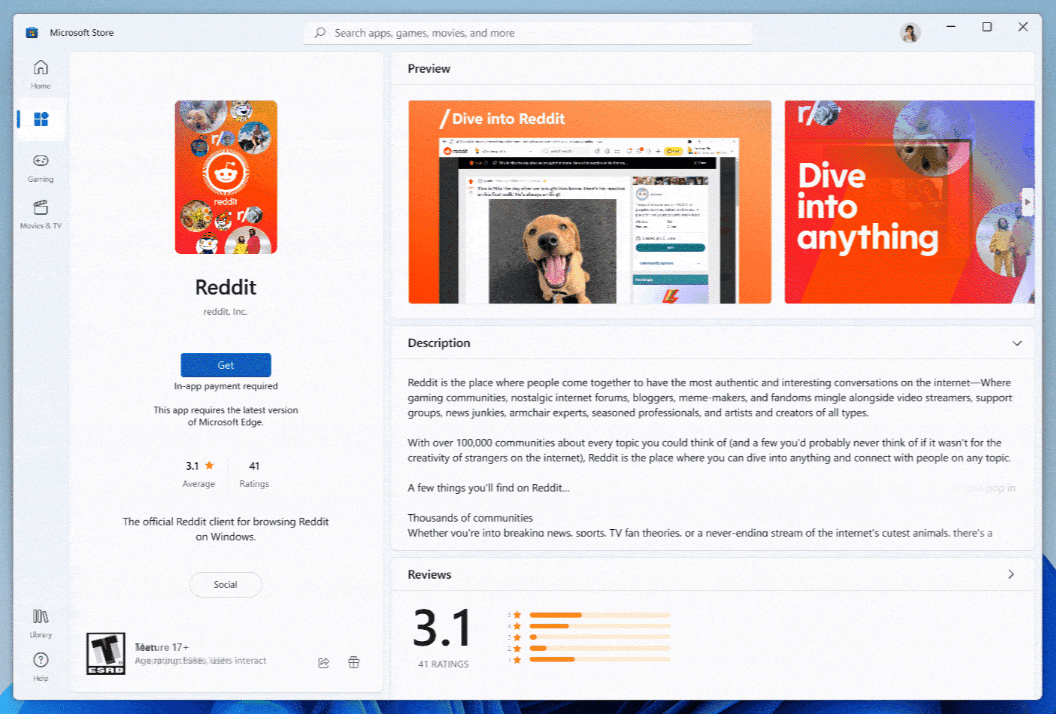 Microsoft Store With Reddit