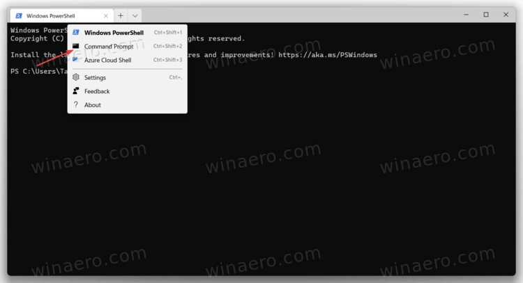 Open Command Prompt From Windows Terminal