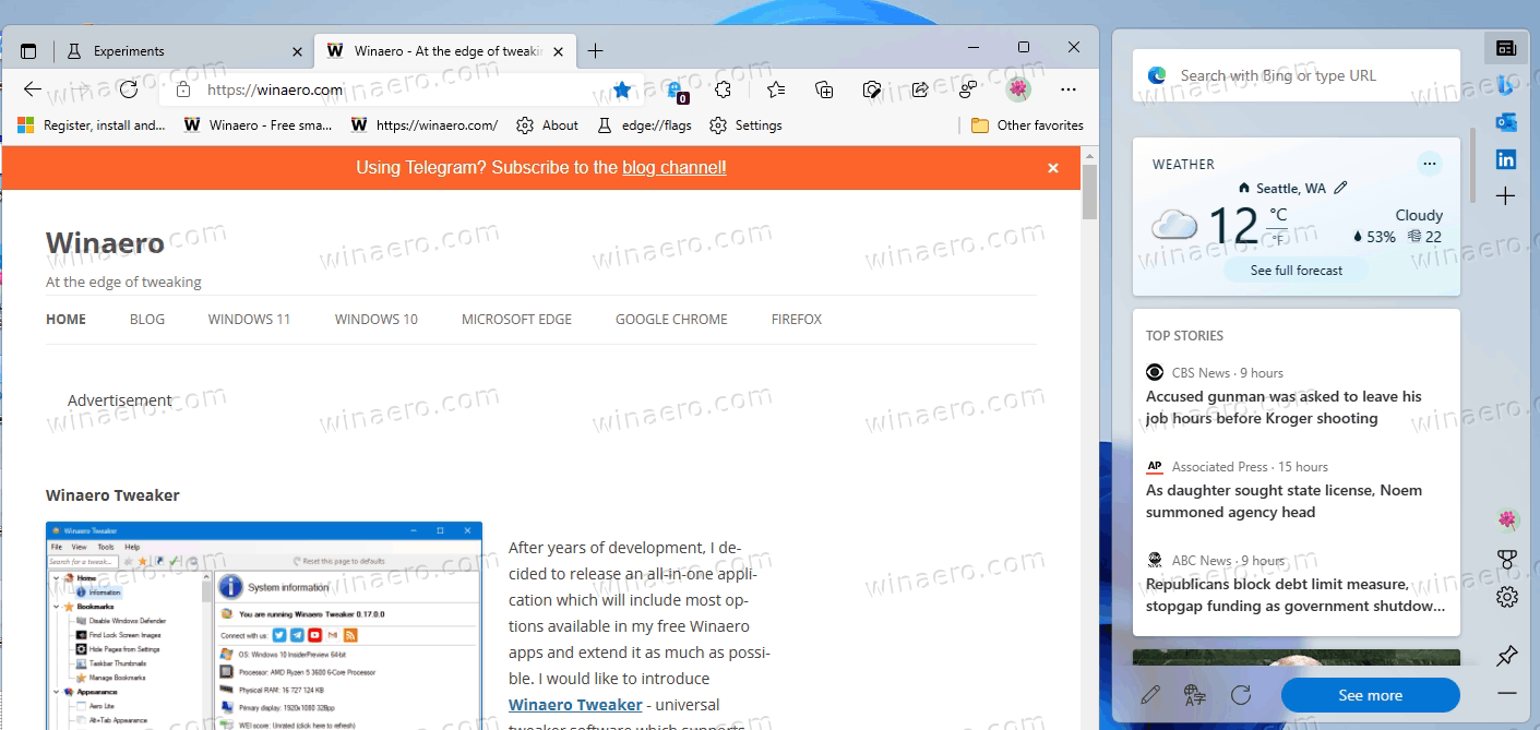Обновленный внешний вид Windows 11