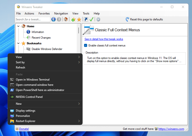 Winaero Tweaker 1.55 download the new for windows