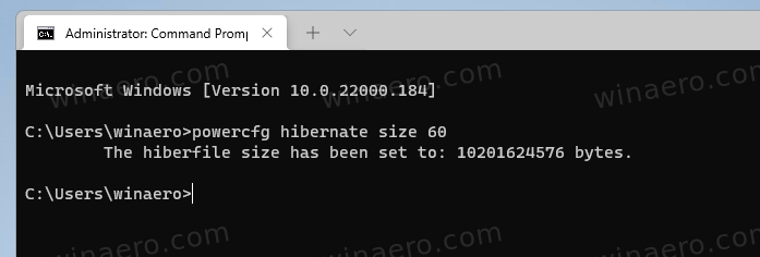 Windows 11 Reduce The Hibernation File Size