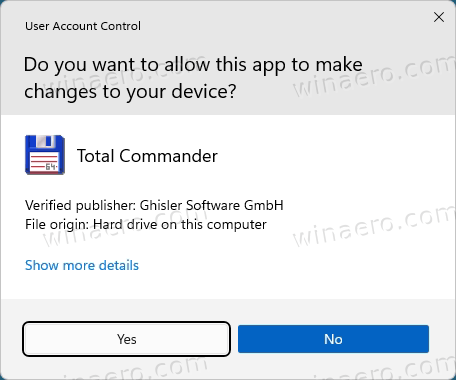 Windows 11 UAC Prompt