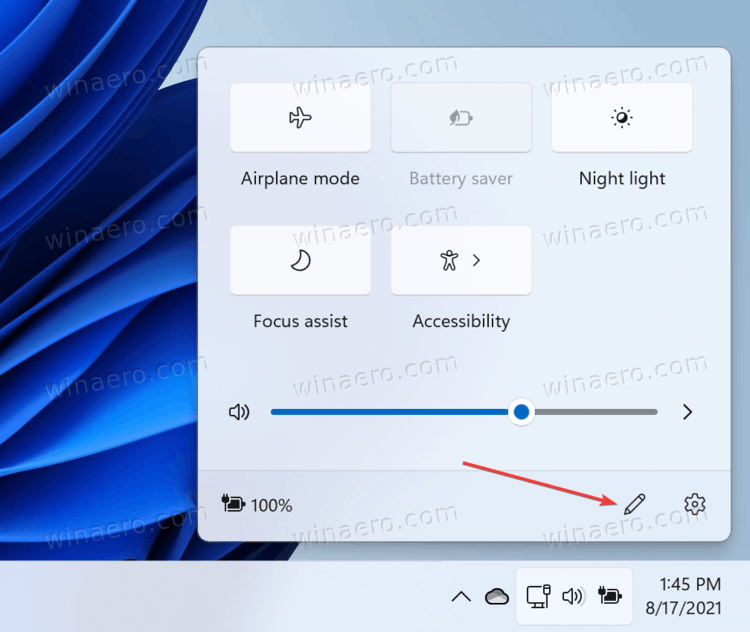 Edit Quick Settings In Windows 11