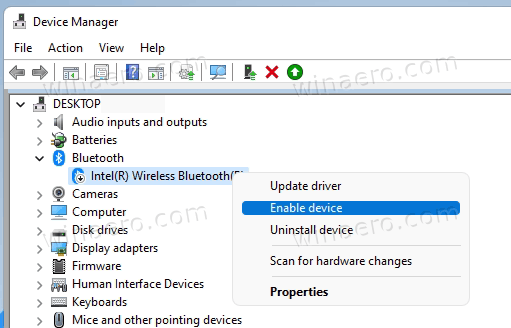 Enable Bluetooth In Windows 11 Device Manager