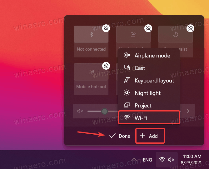 Add Wifi Button To Quick Access
