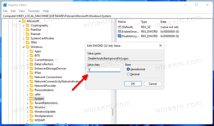 Disable Blur On Sign In Screen In Windows 11