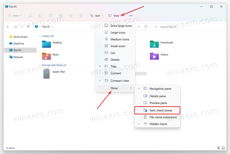 Enable Checkboxes In Windows 11 File Explorer