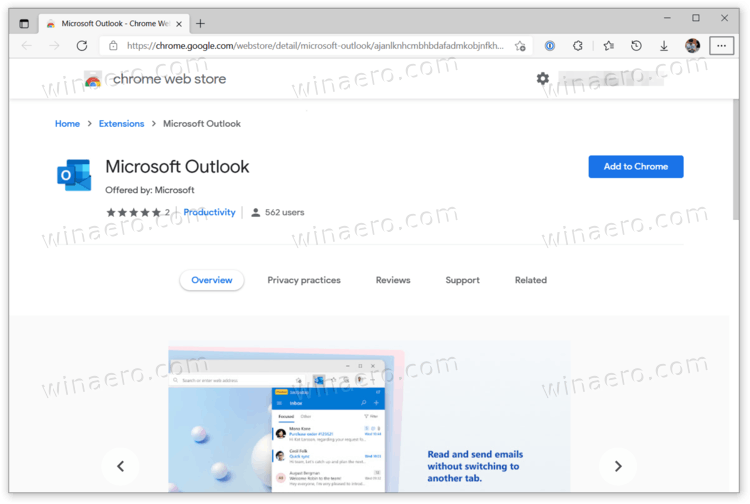 Microsoft Outlook In The Chrome Web Store