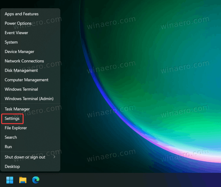 Open Settings In Windows 11