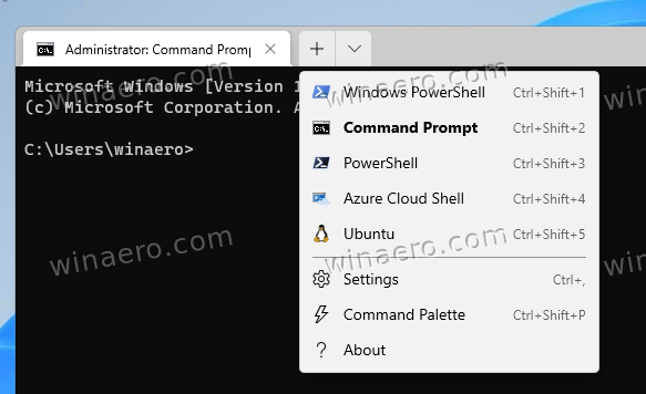 Select Command Prompt In Windows Terminal