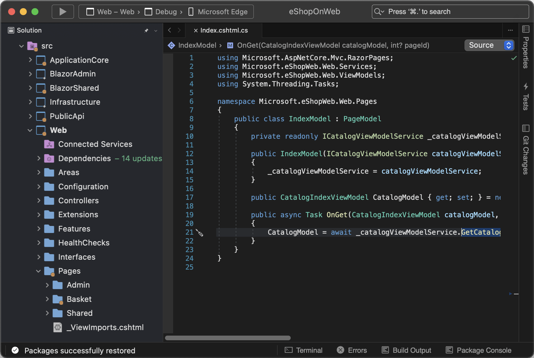 ms visual studio api