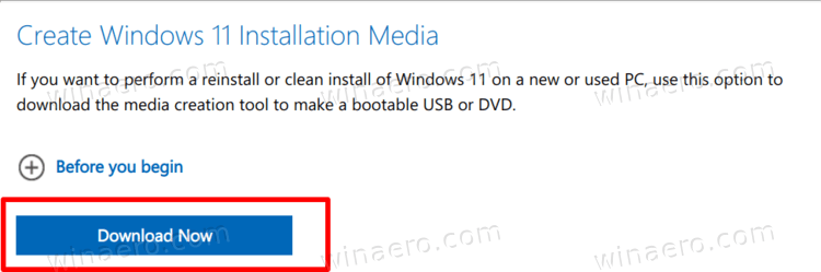 Windows 11 Download Media Creation Tool