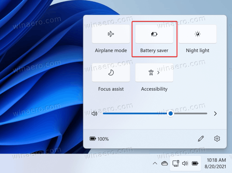 Windows 11 Enable Battery Saver In Quick Actions