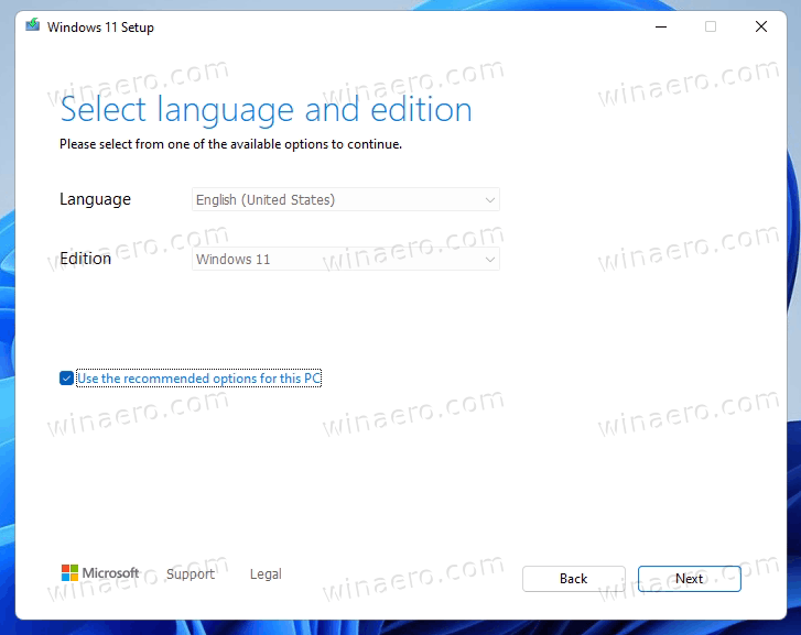 Windows 11 Media Creation Tool OS Language