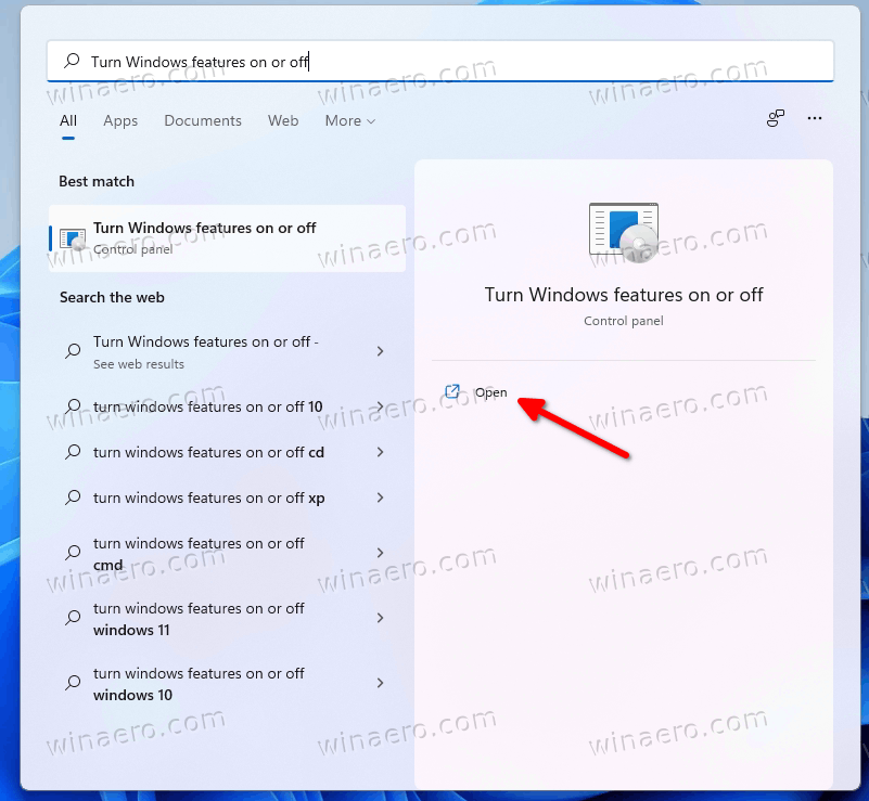 Windows 11 Turn Windows Features On Or Off