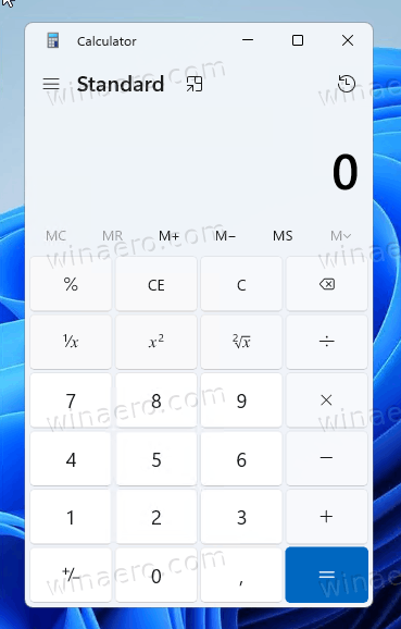 Windows 11 Default Calculator