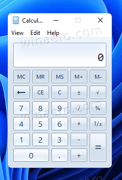 Windows 11 Old Classic Calculator