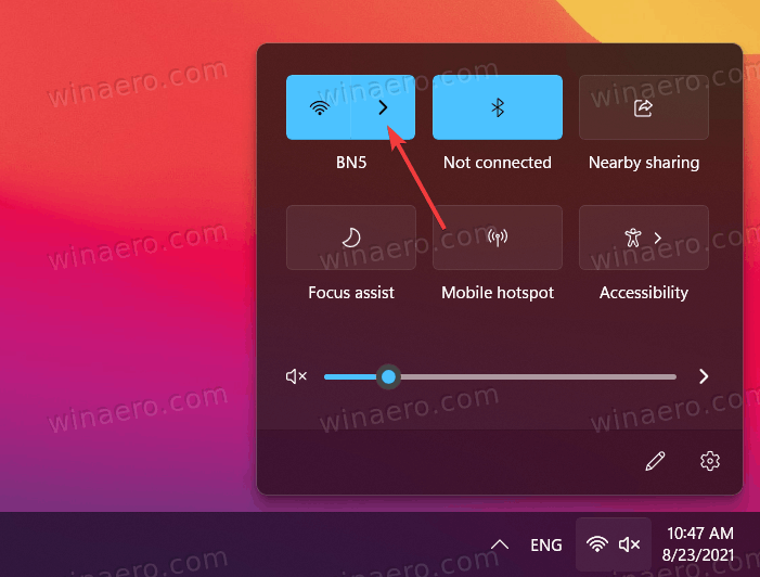 Connect To A Wi Fi Network Arrow Button