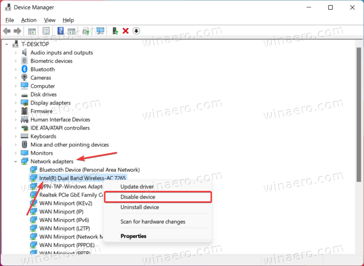 Disable Wi Fi From Device Manager