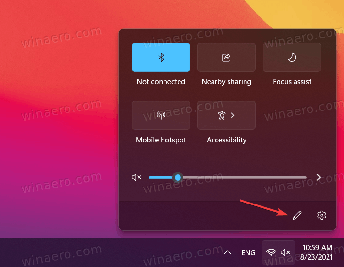 Edit Button In Quick Settings Flyout Menu