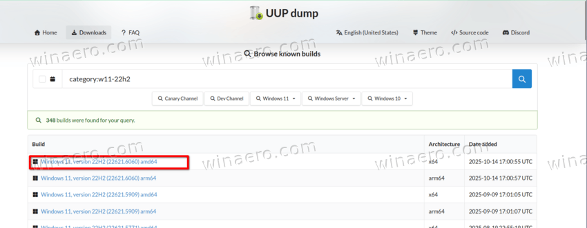 Select Build And Arch