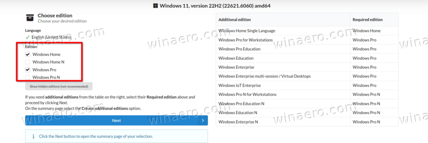 Uupdump Windows Editions