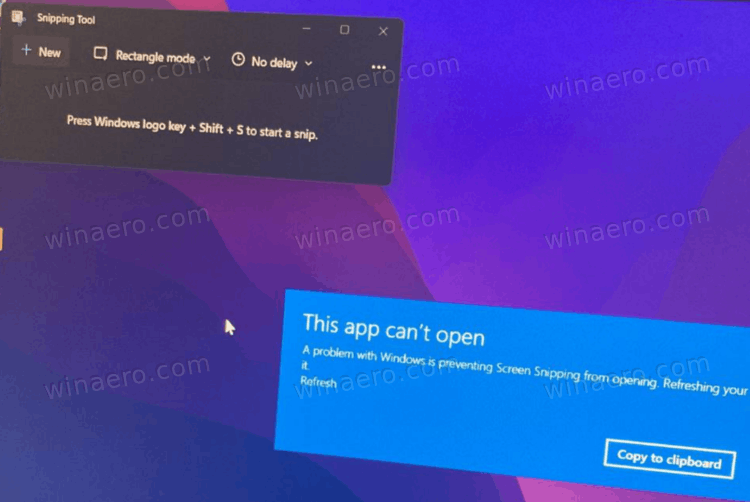 Broken Snipping Tool In Windows 11